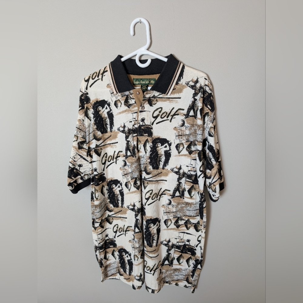 Incredible Unique Golf Polo Shirt - Excellent Quality And Condition 100% Cotton